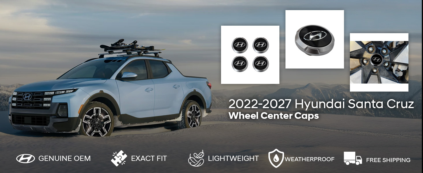 2022-2027 Hyundai Santa Cruz Wheel Center Caps