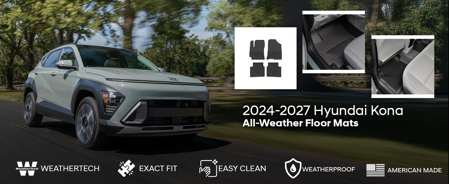 2024-2027 Hyundai Kona WeatherTech All-Weather Floor Mats 2024-2027 Hyundai Kona WeatherTech All-Weather Floor Mats