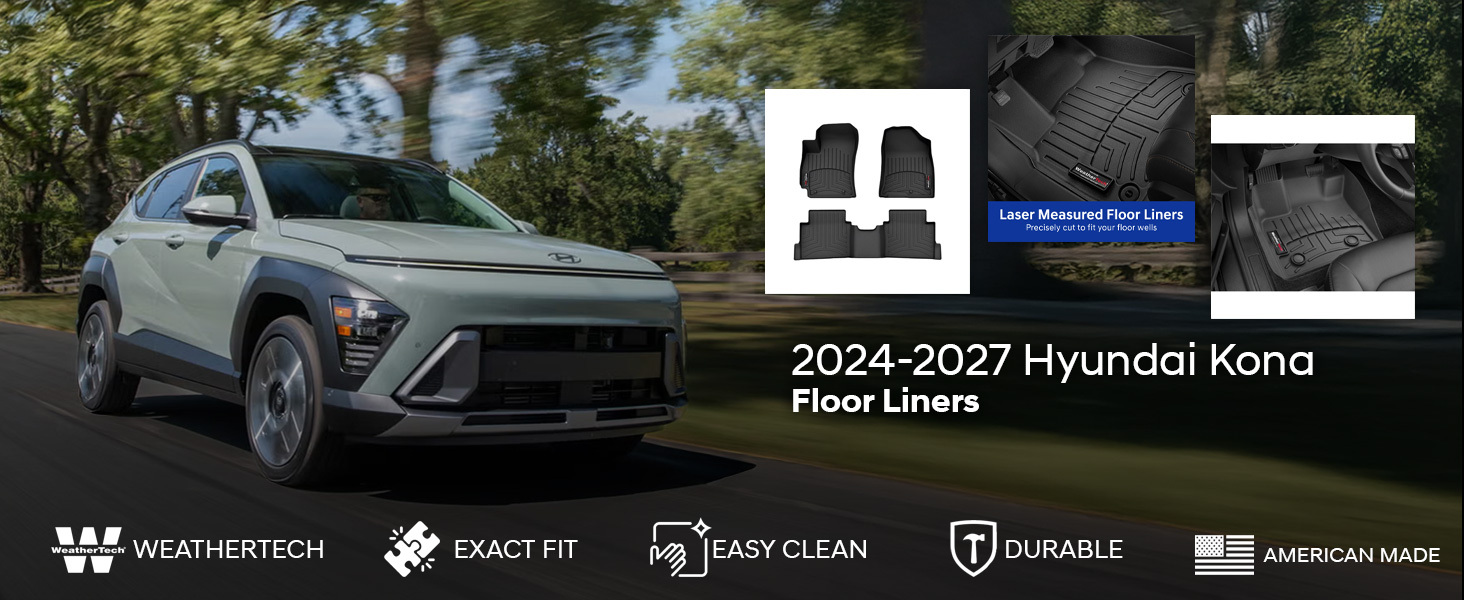 2024-2027 Hyundai Kona WeatherTech Floor Liners 2024-2027 Hyundai Kona WeatherTech Floor Liners