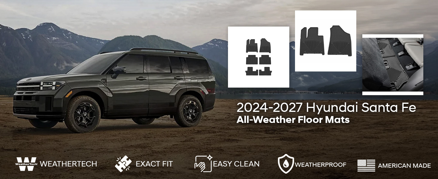 2024-2027 Hyundai Santa Fe WeatherTech All-Weather Floor Mats