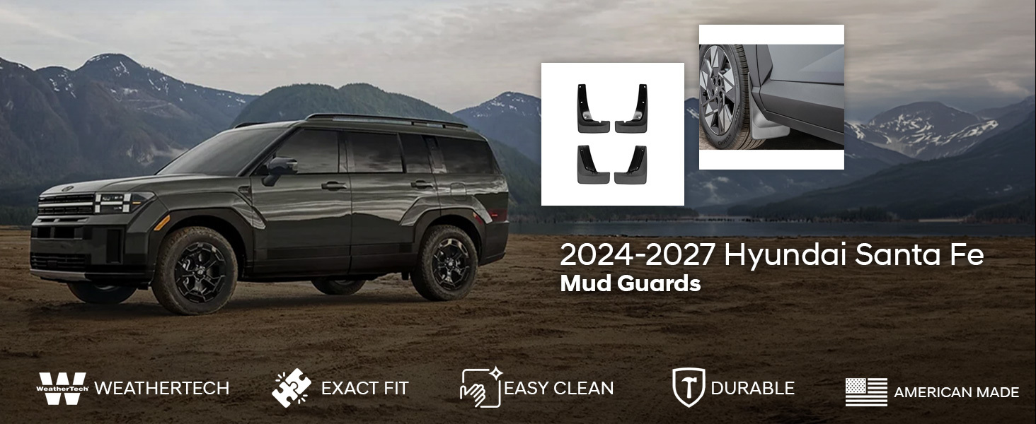 2024-2027 Hyundai Santa Fe WeatherTech Mud Flaps 2024-2027 Hyundai Santa Fe WeatherTech Mud Flaps