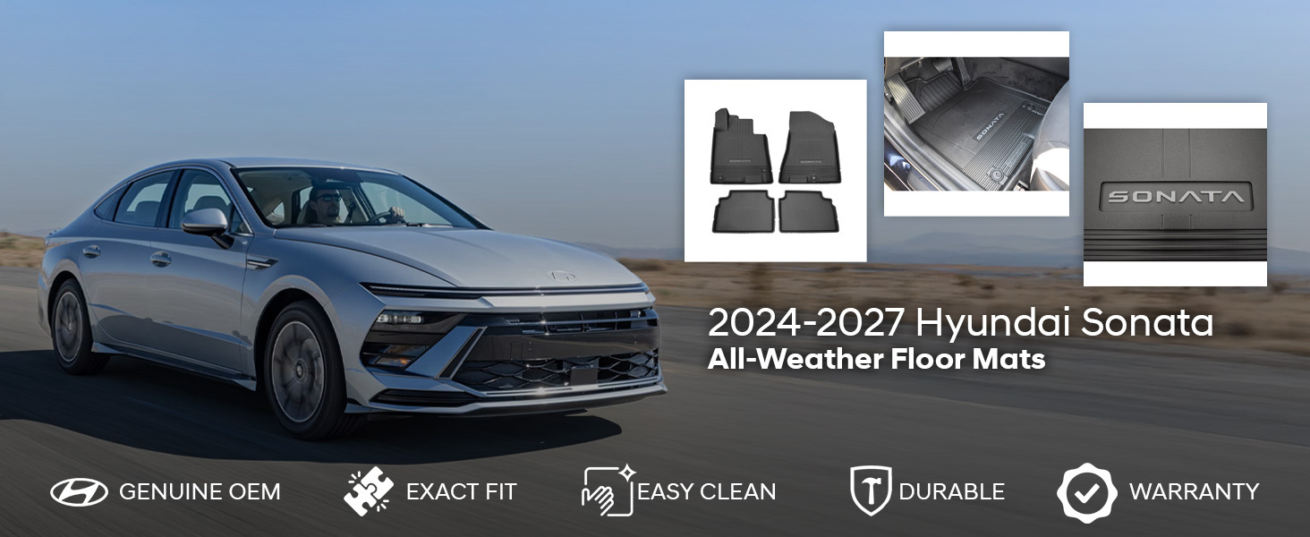 2024-2027 Hyundai Sonata All-Weather Floor Mats 2024-2027 Hyundai Sonata All-Weather Floor Mats