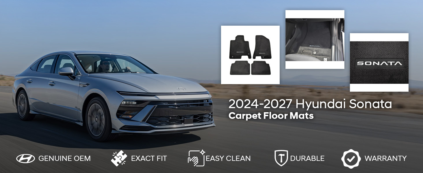 2024-2027 Hyundai Sonata Carpet Floor Mats 2024-2027 Hyundai Sonata Carpet Floor Mats