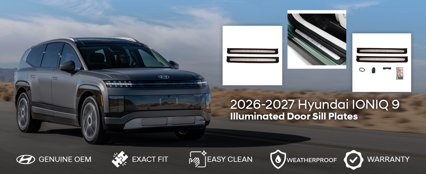 2026-2027 Hyundai IONIQ 9 Illuminated Door Sill Plates