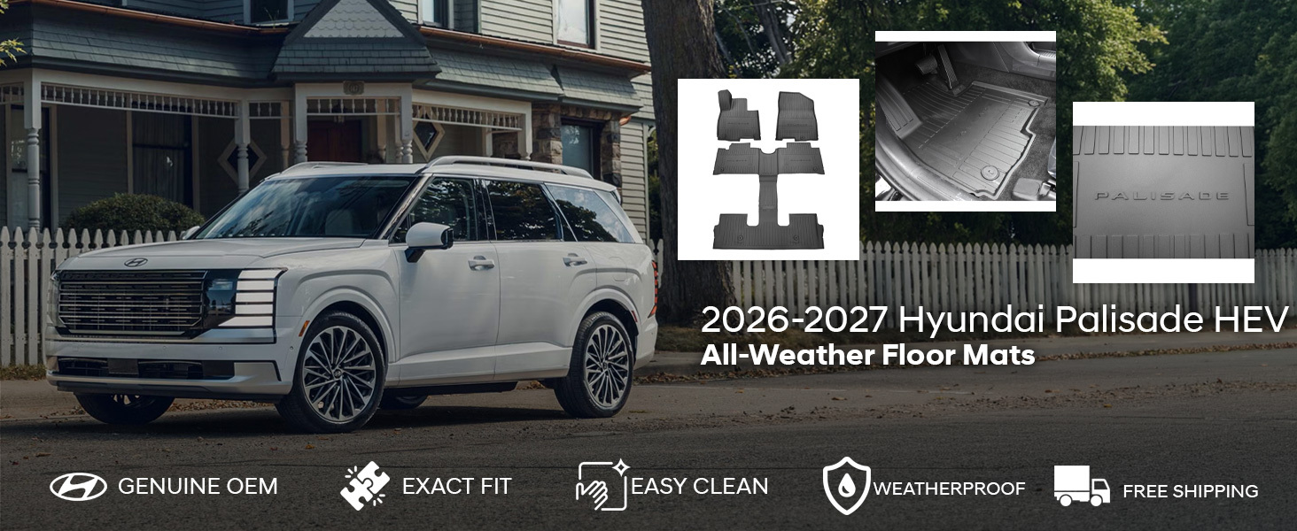 2026-2027 Hyundai Palisade Hybrid All-Weather Floor Mats