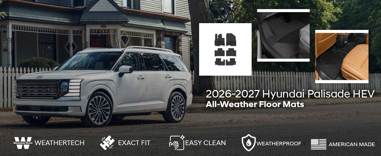 2026-2027 Hyundai Palisade Hybrid WeatherTech All-Weather Floor Mats