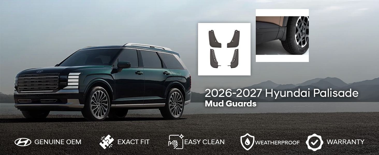 2026-2027 Hyundai Palisade Mud Guards 2026-2027 Hyundai Palisade Mud Guards