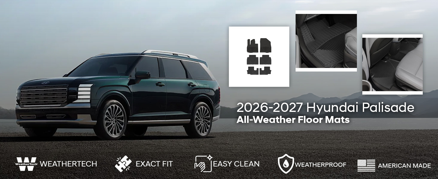 2026-2027 Hyundai Palisade WeatherTech All-Weather Floor Mats