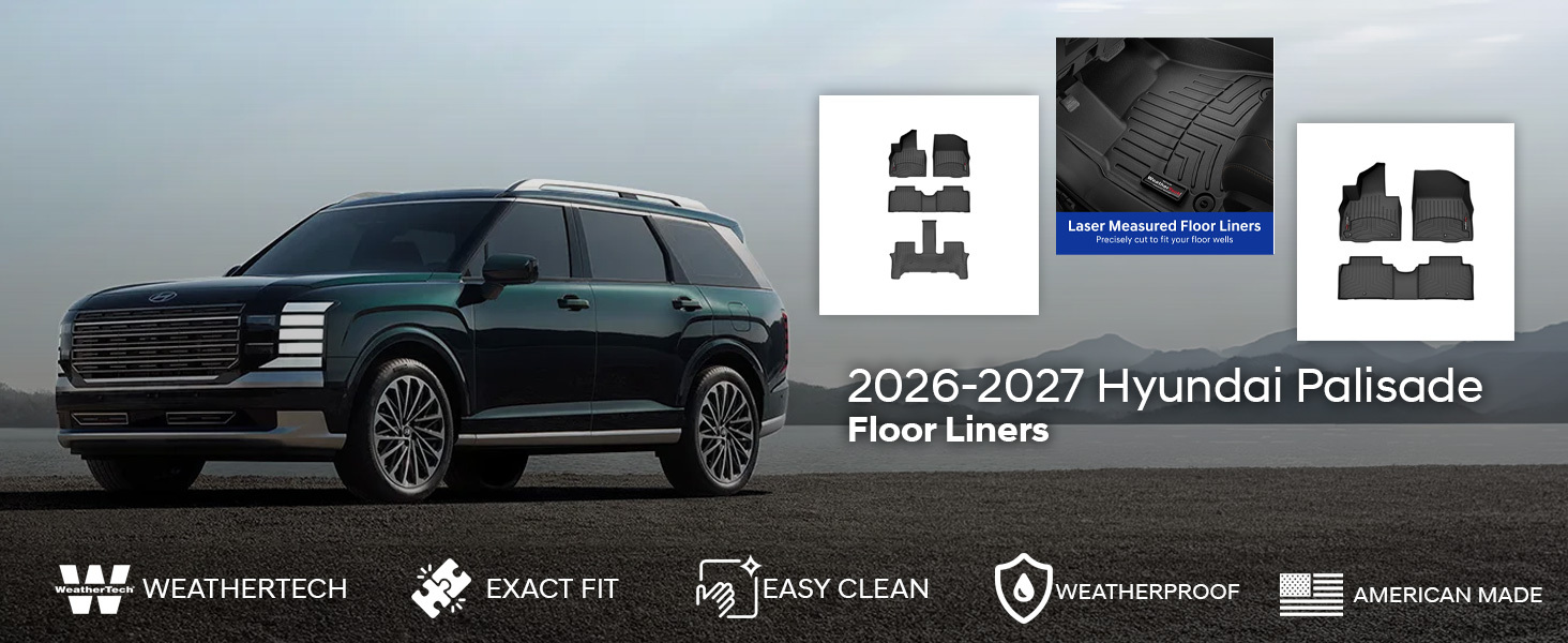 2026-2027 Hyundai Palisade WeatherTech Floor Liners 2026-2027 Hyundai Palisade WeatherTech Floor Liners