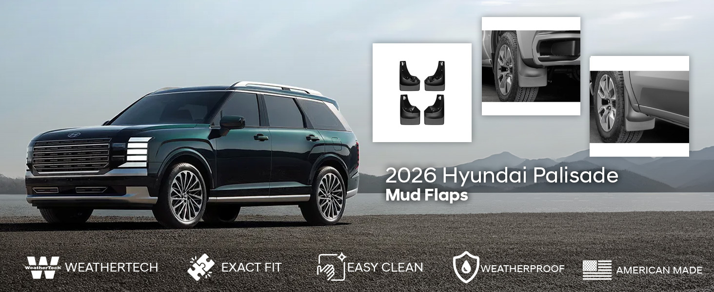 2026 Hyundai Palisade WeatherTech Mud Flaps