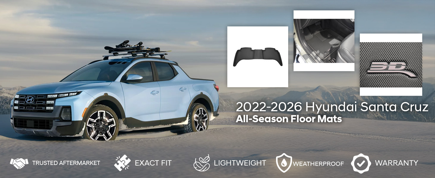2022-2026 Hyundai Santa Cruz All-Season Floor Mats