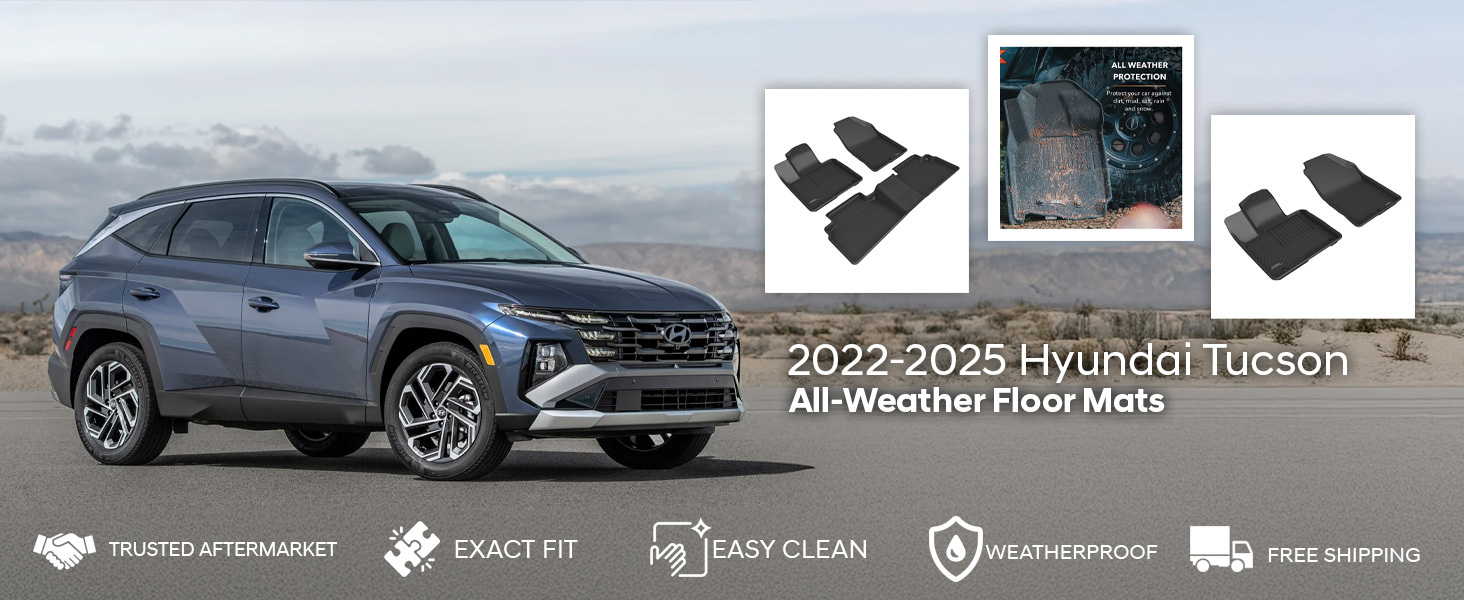 2022-2025 Hyundai Tucson 3D All-Weather Floor Mats