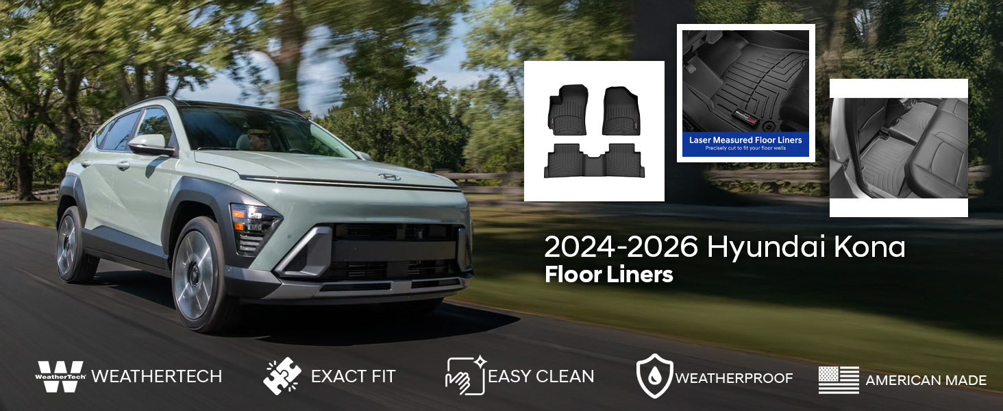 2024-2026 Hyundai Kona WeatherTech Floor Liners