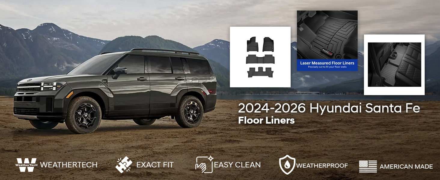 2024-2026 Hyundai Santa Fe WeatherTech Floor Liners