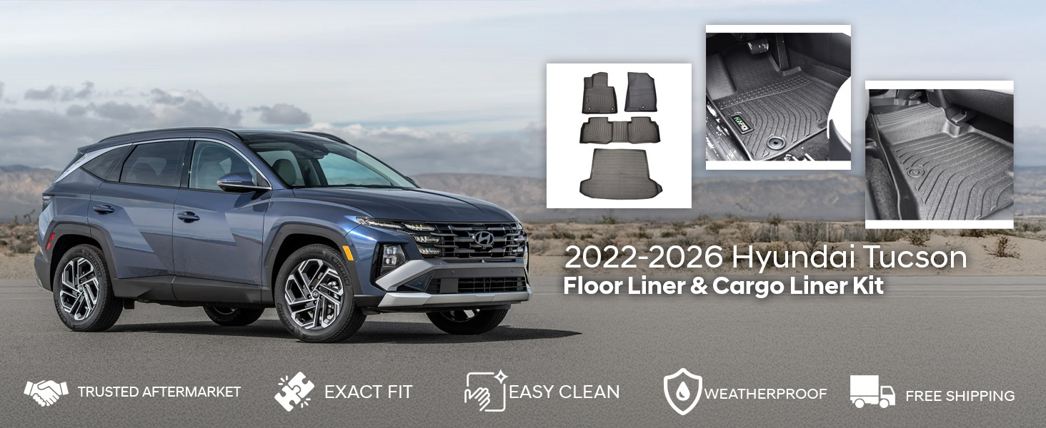 2022-2026 Hyundai Tucson Floor Liner & Cargo Liner Kit