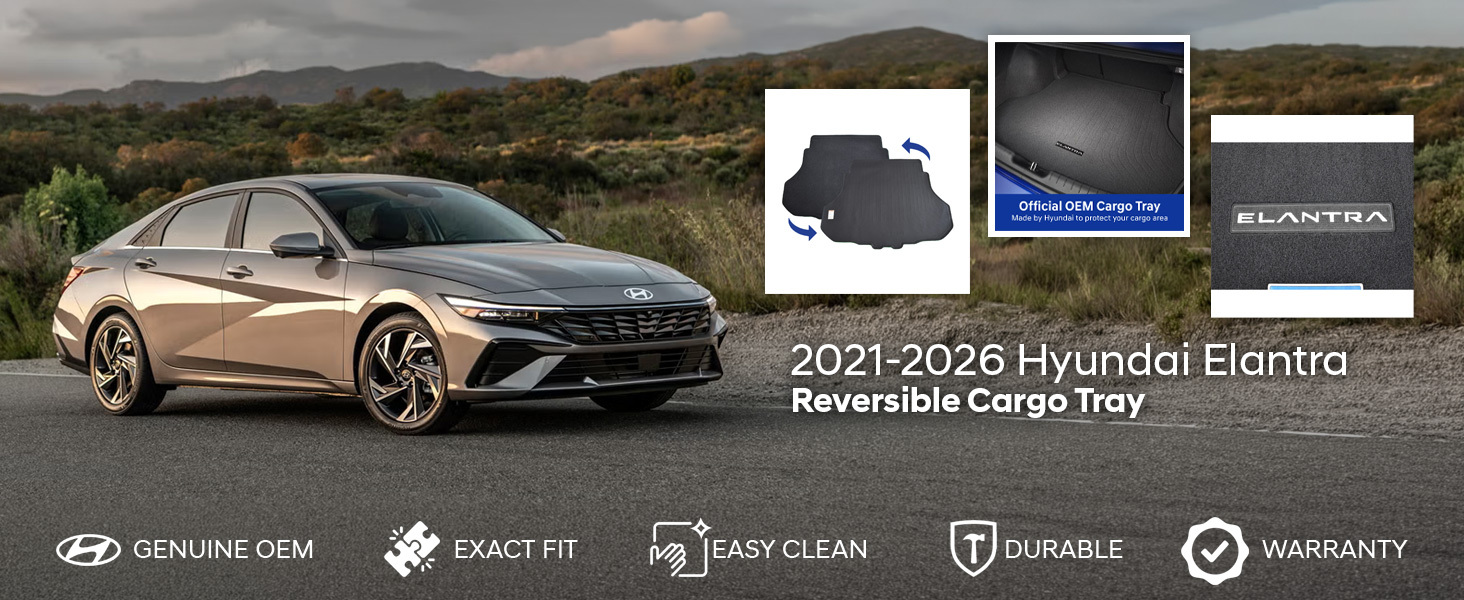 2021-2026 Hyundai Elantra Reversible Cargo Tray 2021-2026 Hyundai Elantra Reversible Cargo Tray