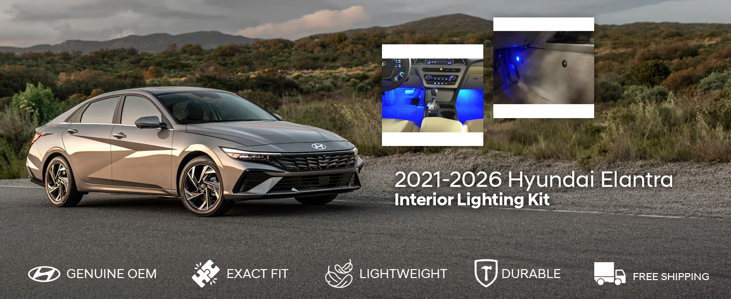 2021-2026 Hyundai Elantra Interior Lighting Kit 2021-2026 Hyundai Elantra Interior Lighting Kit