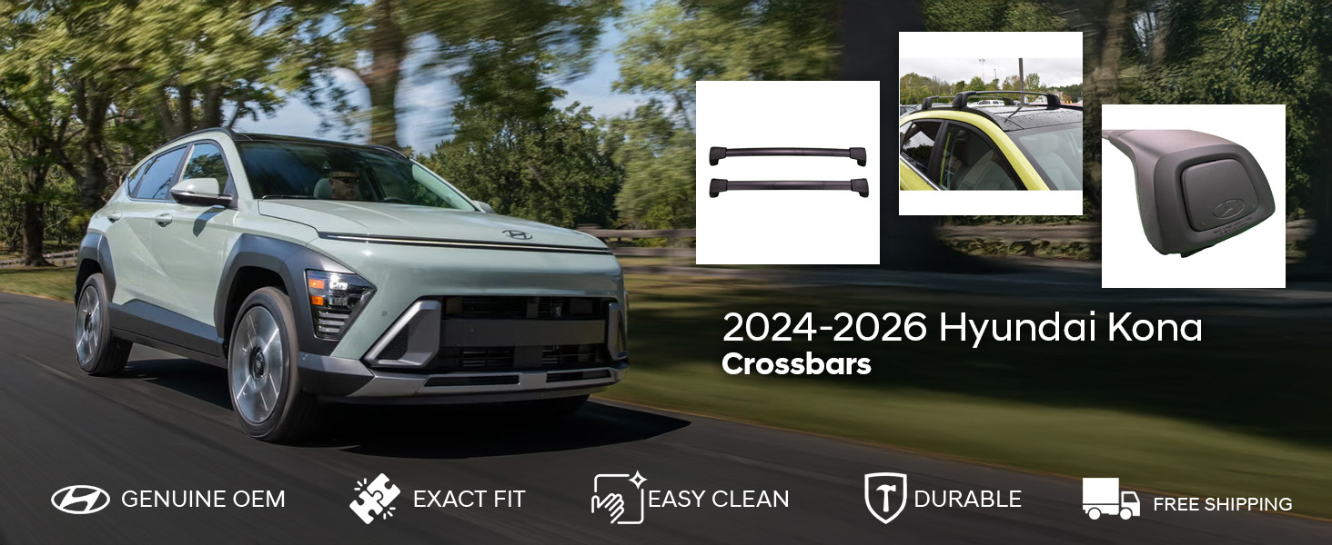 2024-2026 Hyundai Kona Crossbars 2024-2026 Hyundai Kona Crossbars