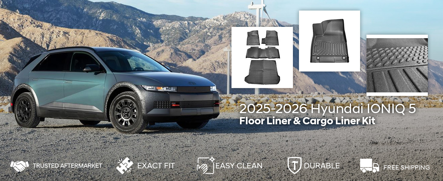 2025-2026 Hyundai IONIQ 5 Floor Liner & Cargo Liner Set 2025-2026 Hyundai IONIQ 5 Floor Liner & Cargo Liner Set