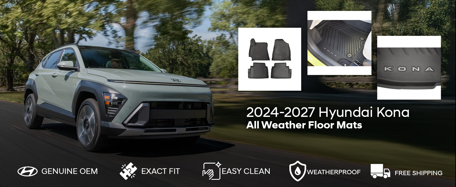 2024-2027 Hyundai Kona All Weather Floor Mats 2024-2027 Hyundai Kona All Weather Floor Mats