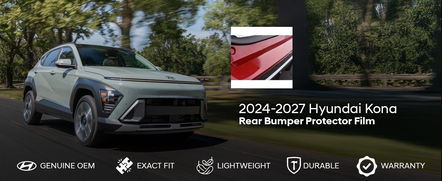2024-2027 Hyundai Kona Rear Bumper Protector Film 2024-2027 Hyundai Kona Rear Bumper Protector Film