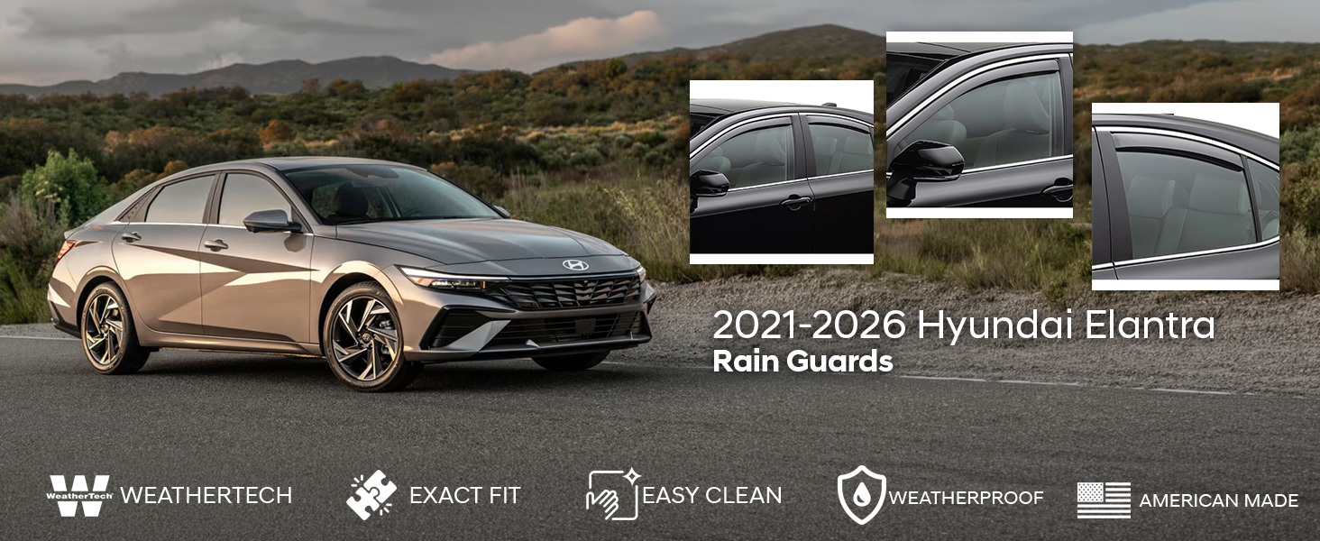 2021-2026 Hyundai Elantra WeatherTech Rain Guards