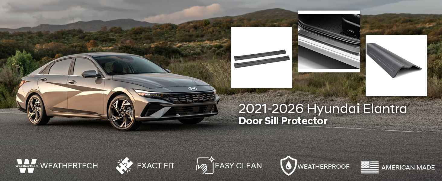 2021-2026 Hyundai Elantra WeatherTech Door Sill Protector 2021-2026 Hyundai Elantra WeatherTech Door Sill Protector