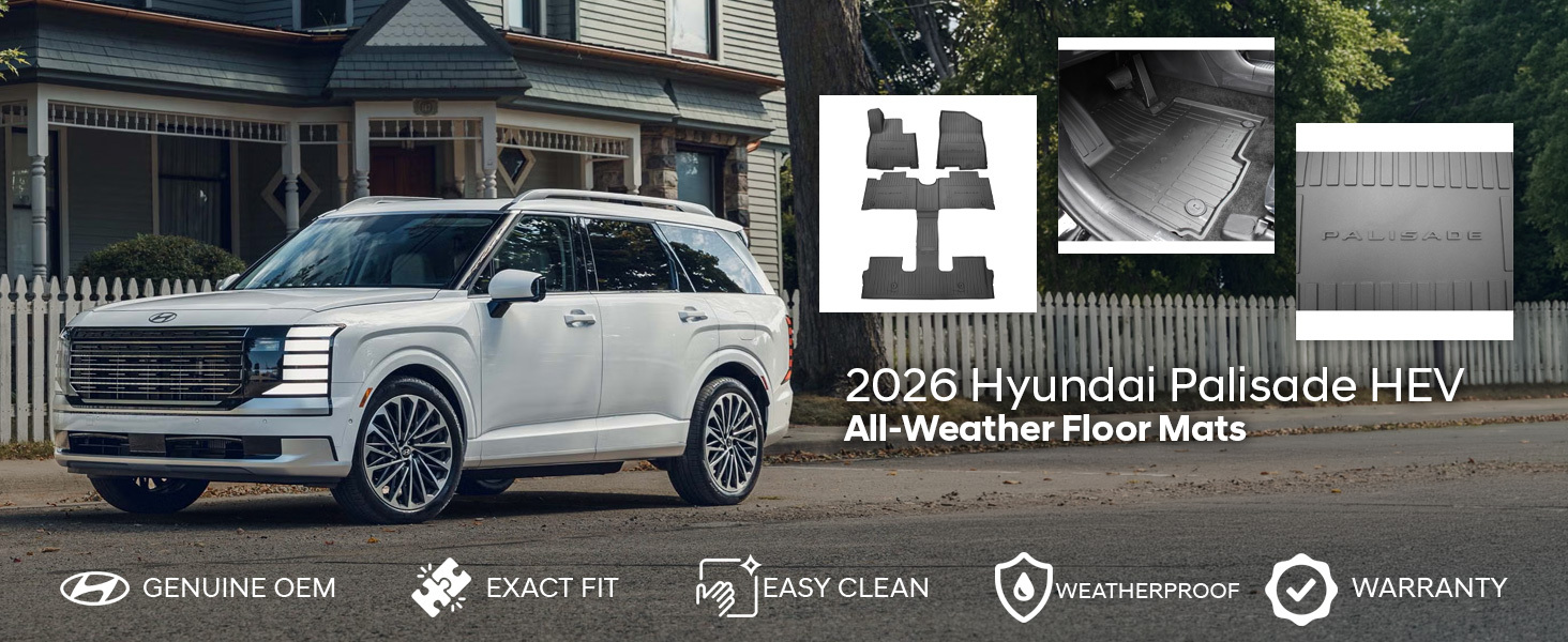 2026 Hyundai Palisade Hybrid All-Weather Floor Mats