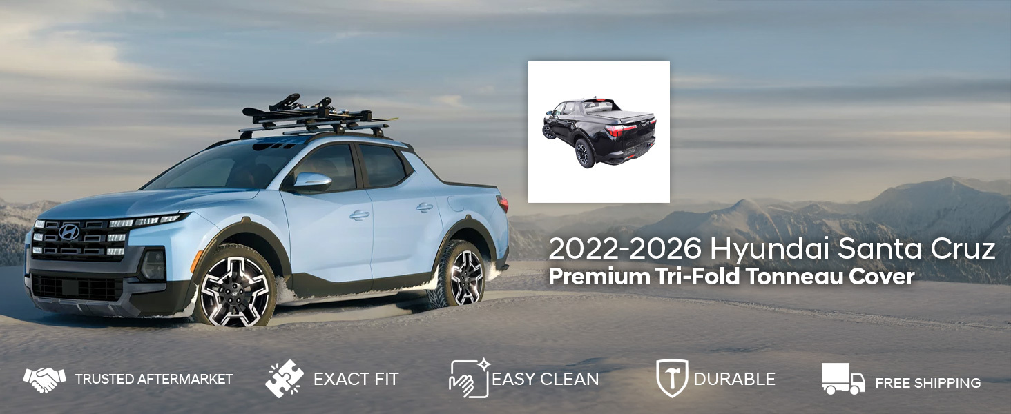 2022-2026 Hyundai Santa Cruz Premium Tri-Fold Tonneau Cover