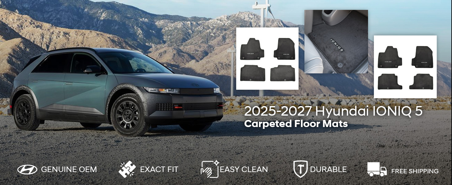 2025-2027 Hyundai IONIQ 5 Carpeted Floor Mats