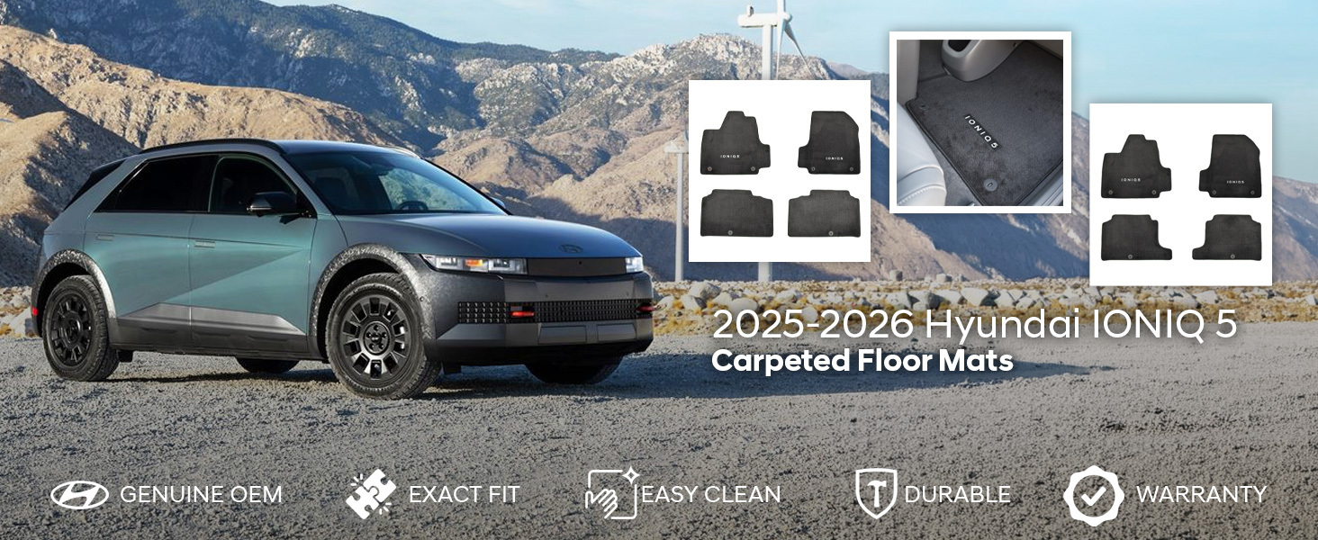 2025-2026 Hyundai IONIQ 5 Carpeted Floor Mats