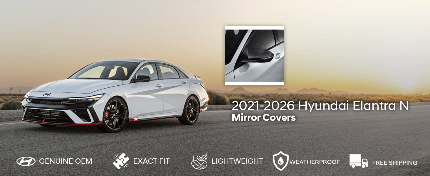 2021-2026 Hyundai Elantra N Mirror Covers 2021-2026 Hyundai Elantra N Mirror Covers