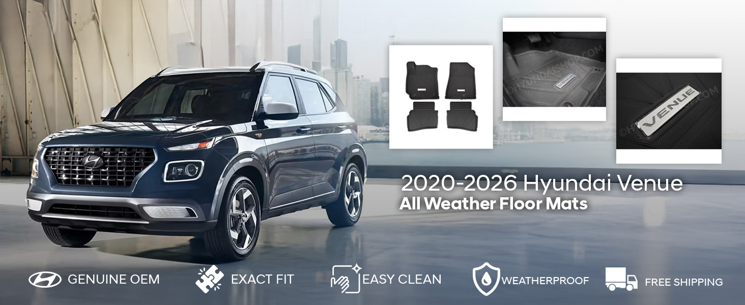 2020-2026 Hyundai Venue All Weather Floor Mats 2020-2026 Hyundai Venue All Weather Floor Mats
