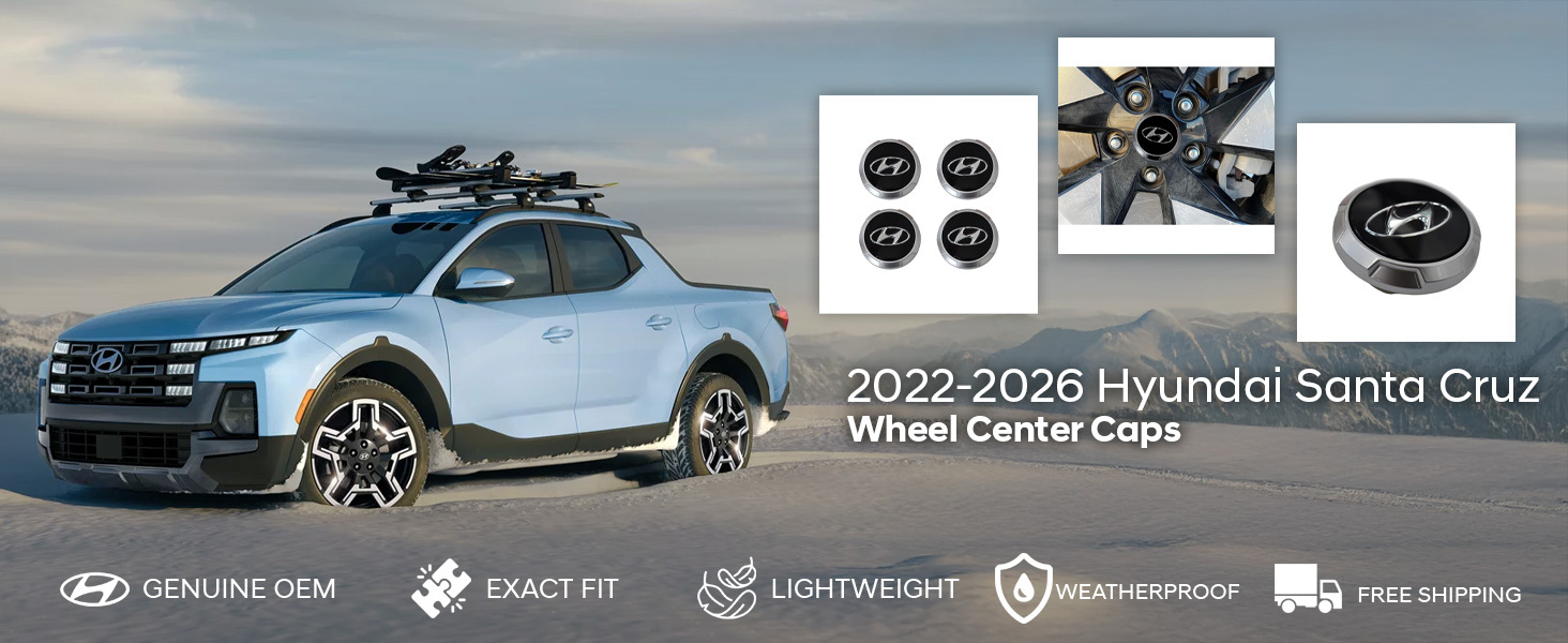 2022-2026 Hyundai Santa Cruz Wheel Center Caps
