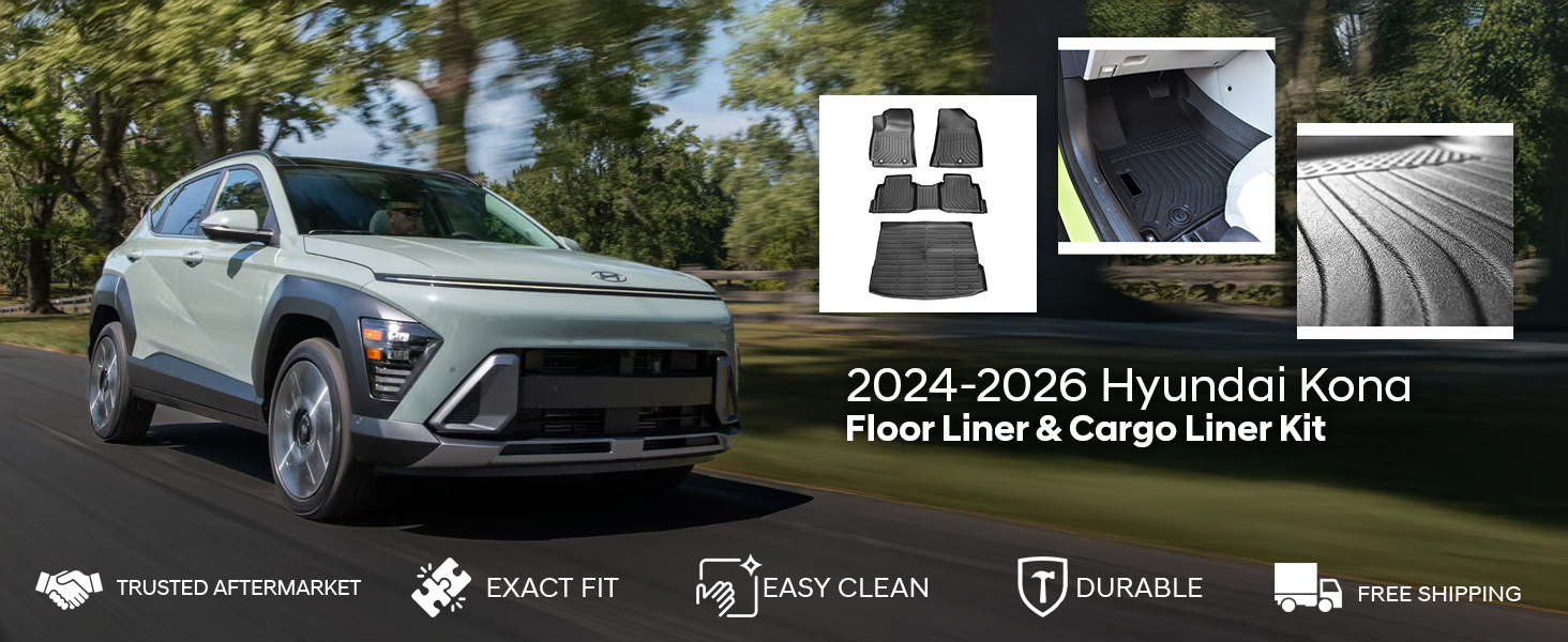 2024-2026 Hyundai Kona Floor Liner & Cargo Liner Kit