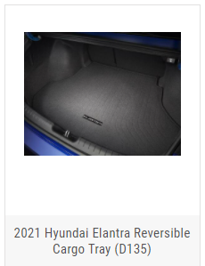 2021 Hyundai Elantra Reversible Cargo Tray