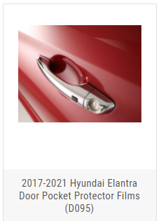 2021 Hyundai Elantra Door Pocket Protector Films