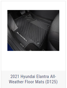 2021 Hyundai Elantra All Weather Floor Mats