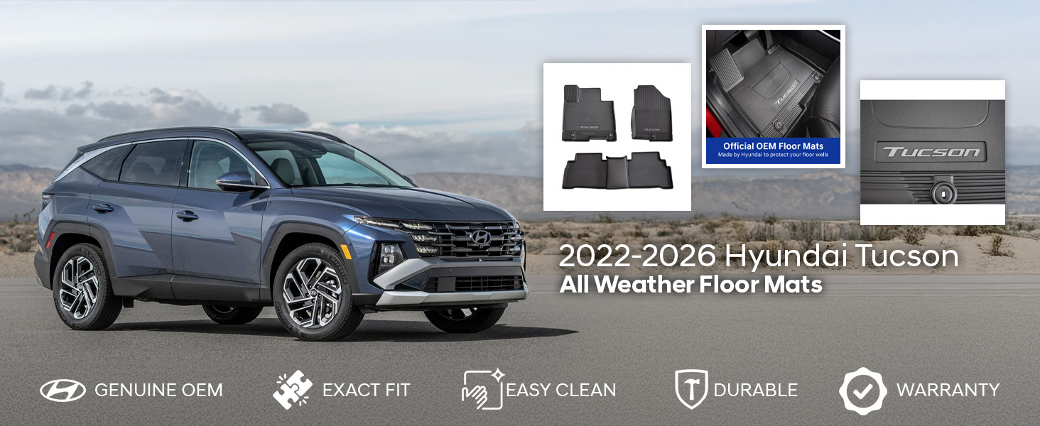 2022-2026 Hyundai Tucson All Weather Floor Mats 2022-2026 Hyundai Tucson All Weather Floor Mats