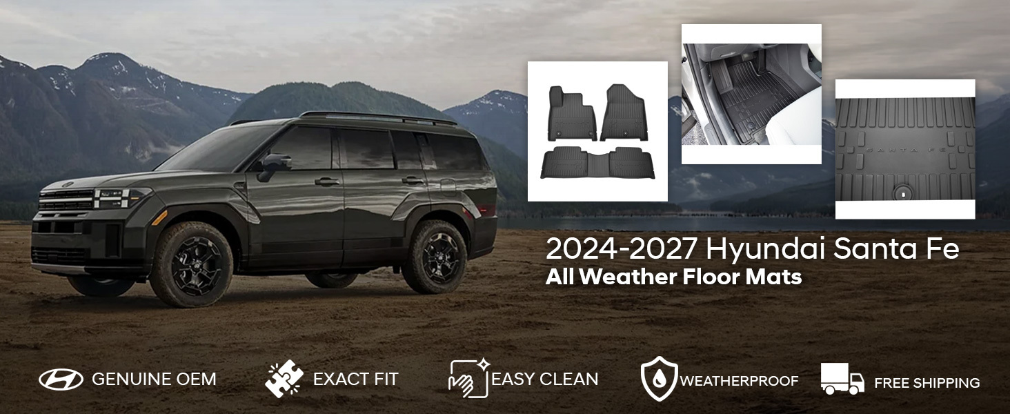 2024-2027 Hyundai Santa Fe All Weather Floor Mats