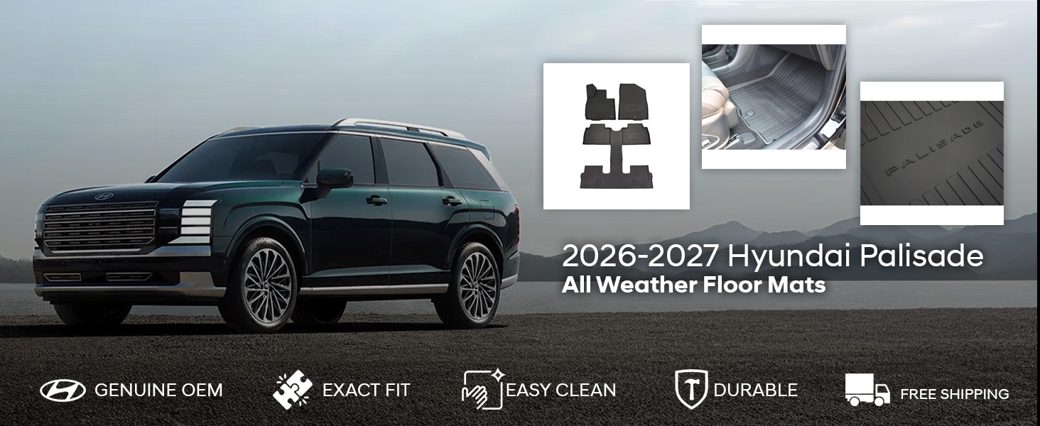 2026-2027 Hyundai Palisade All Weather Floor Mats