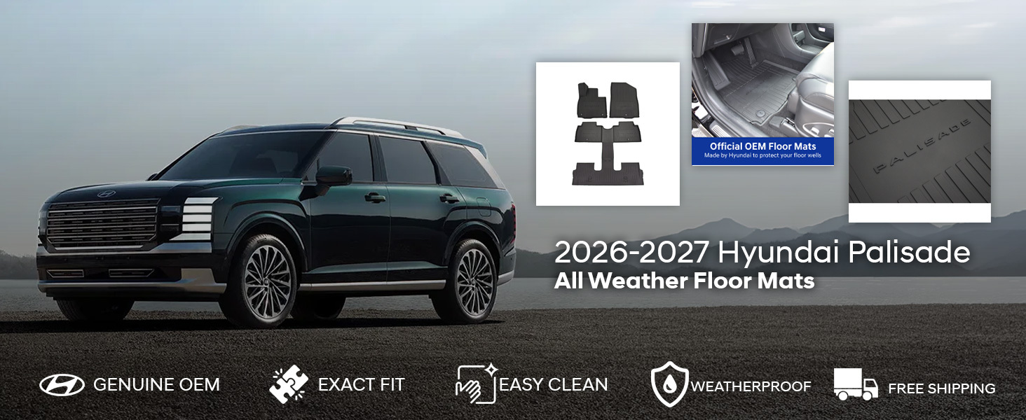 2026-2027 Hyundai Palisade All Weather Floor Mats