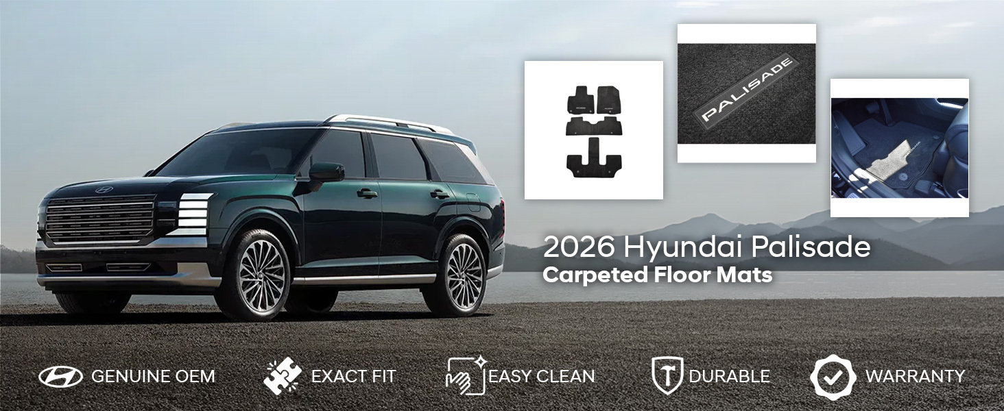 2026 Hyundai Palisade Carpeted Floor Mats