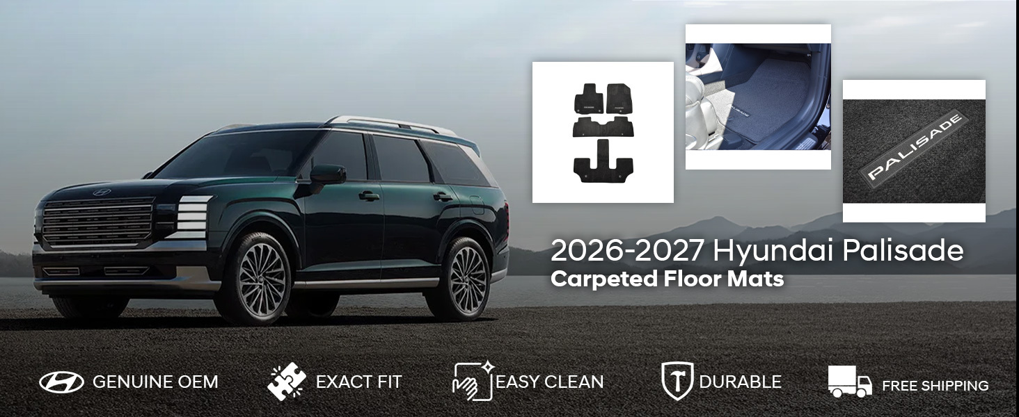2026-2027 Hyundai Palisade Carpeted Floor Mats 2026-2027 Hyundai Palisade Carpeted Floor Mats
