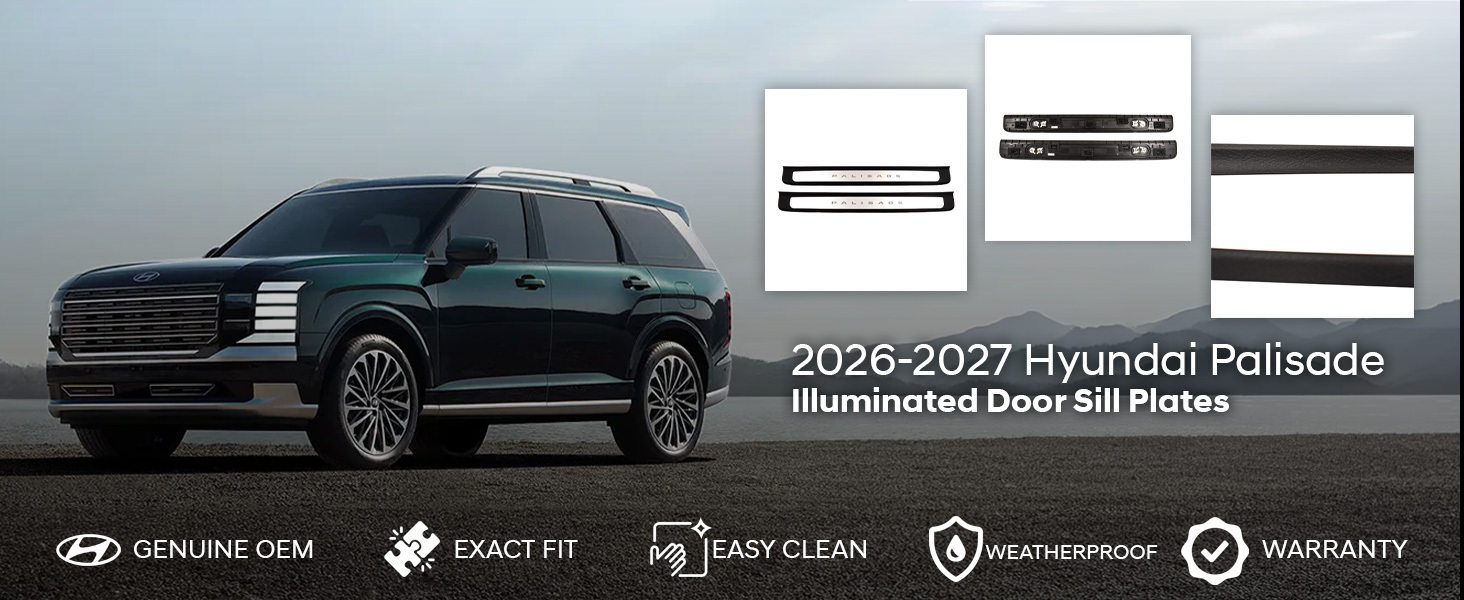 2026-2027 Hyundai Palisade Illuminated Door Sill Plates