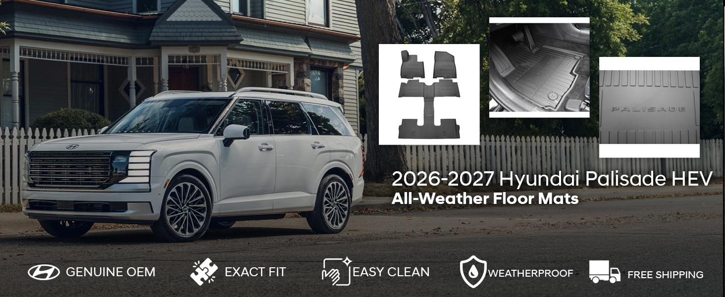2026-2027 Hyundai Palisade Hybrid All-Weather Floor Mats