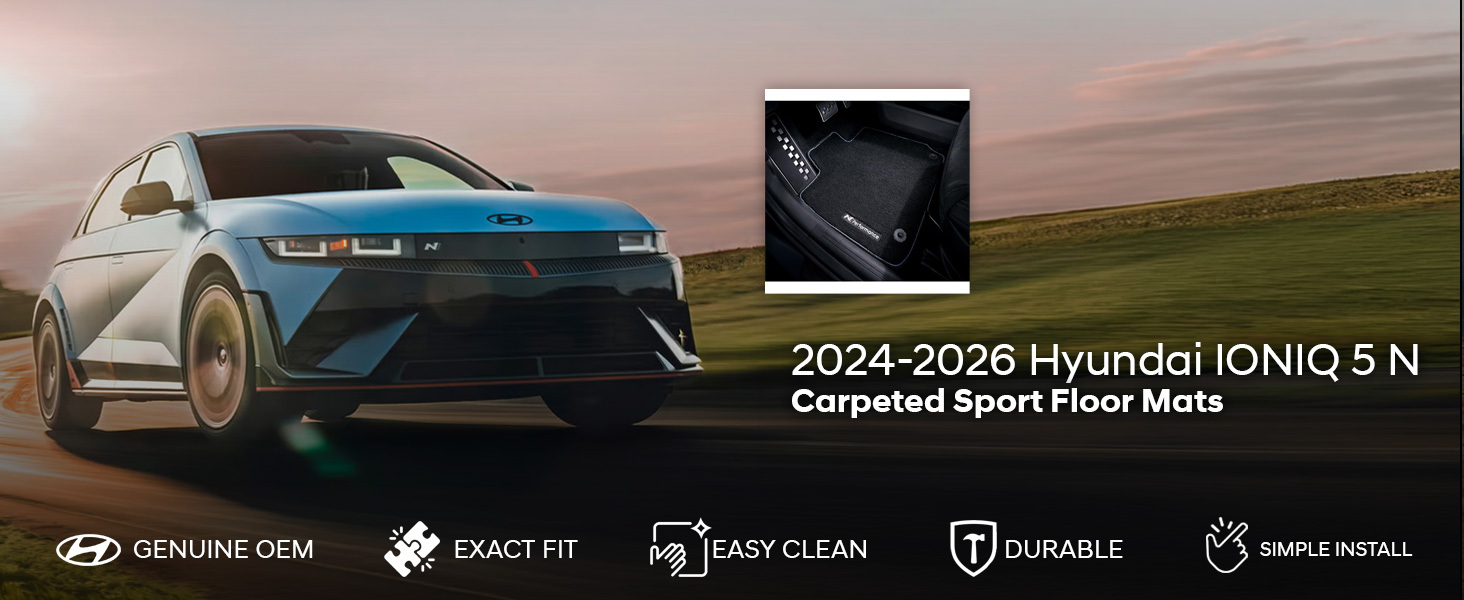 2024-2026 Hyundai IONIQ 5 N Carpeted Sport Floor Mats