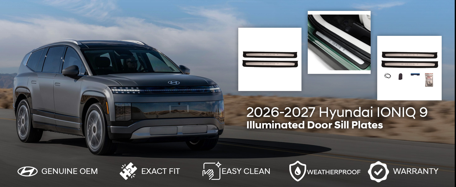 2026-2027 Hyundai IONIQ 9 Illuminated Door Sill Plates