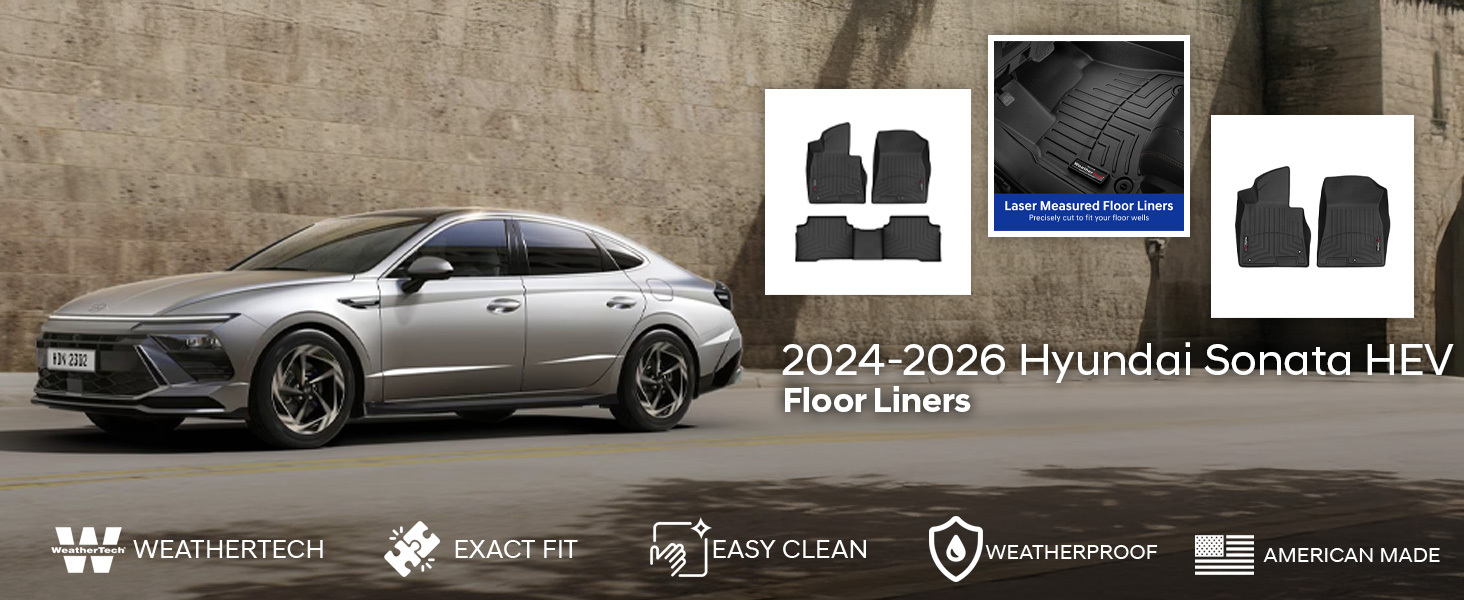 2024-2026 Hyundai Sonata Hybrid WeatherTech Floor Liners 2024-2026 Hyundai Sonata Hybrid WeatherTech Floor Liners
