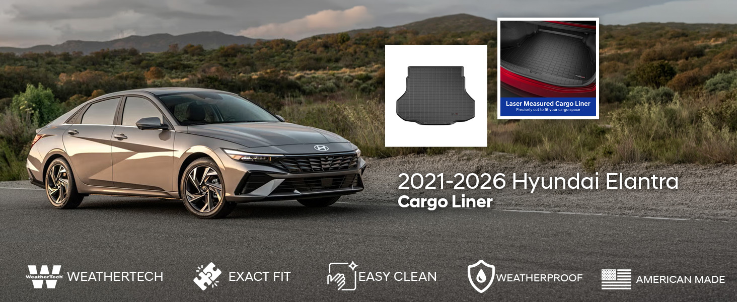 2021-2026 Hyundai Elantra WeatherTech Cargo Liner 2021-2026 Hyundai Elantra WeatherTech Cargo Liner